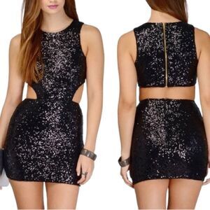 TOBI Sequin Cutout Party Dress